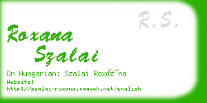 roxana szalai business card